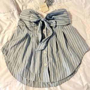 NWT Free people strapless top (comes with add on straps)